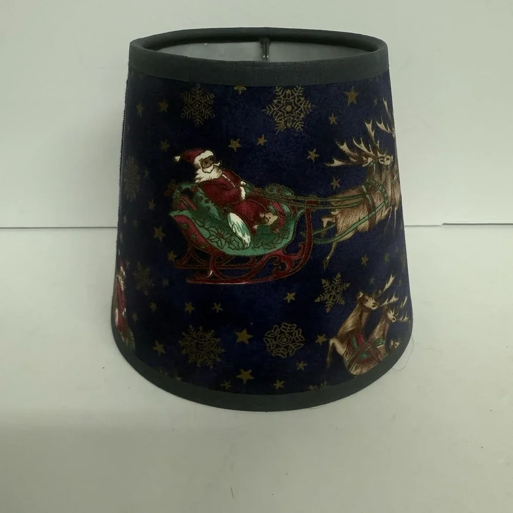 Santa's Sleigh Flying Reindeer Mini Clip On Christmas‎ Light Lamp Shade
